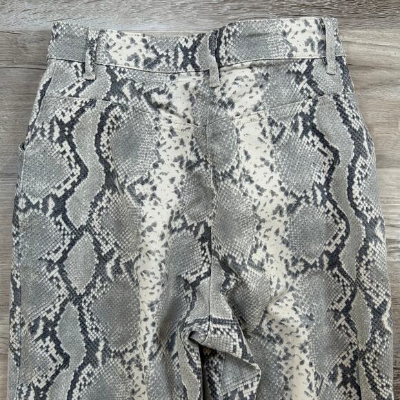 Wilfred Free Pants Gray Snakeskin Print Cotton High Rise Straight Leg - Picture 6 of 9